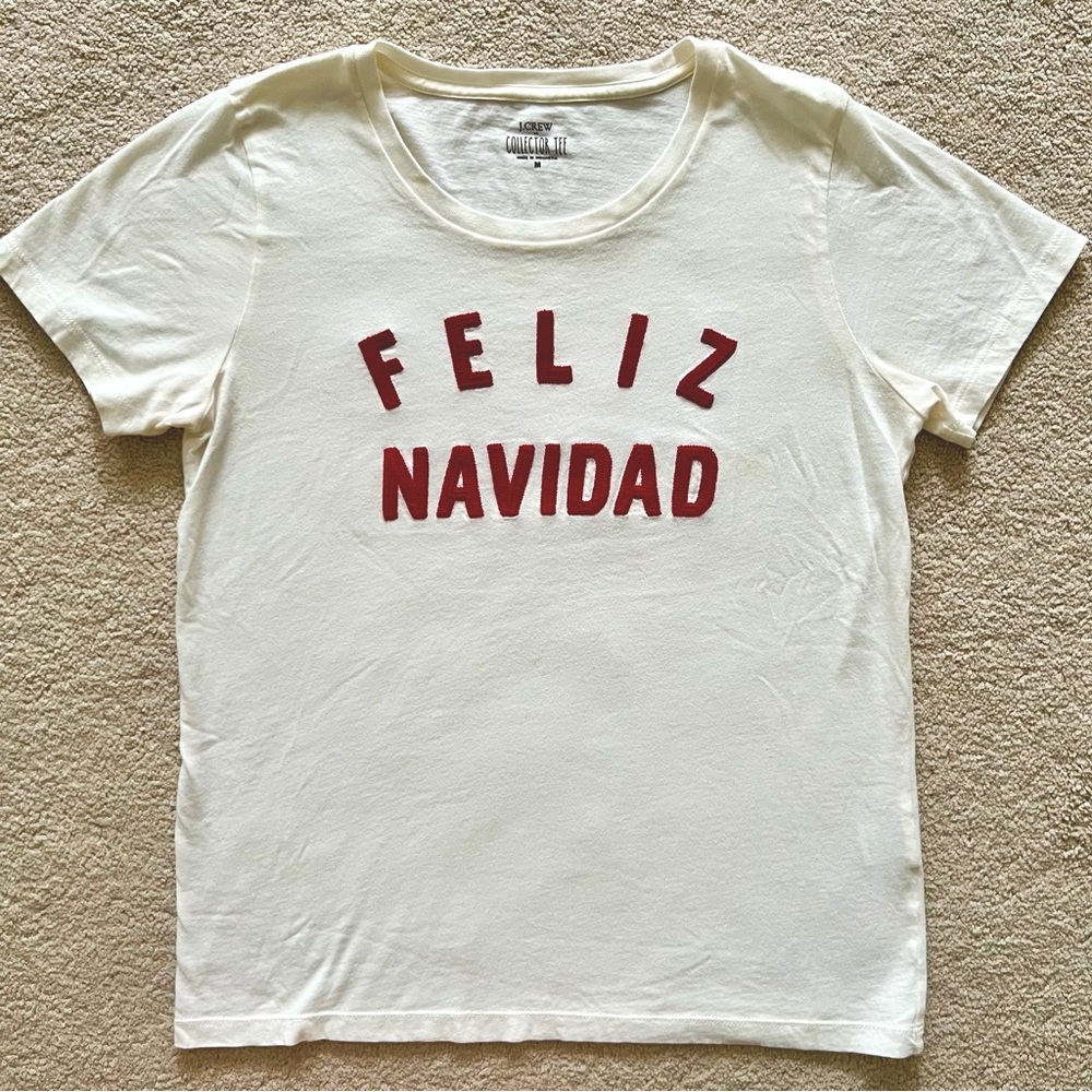 J.Crew ‘Feliz Navidad’ Collector Tee, M